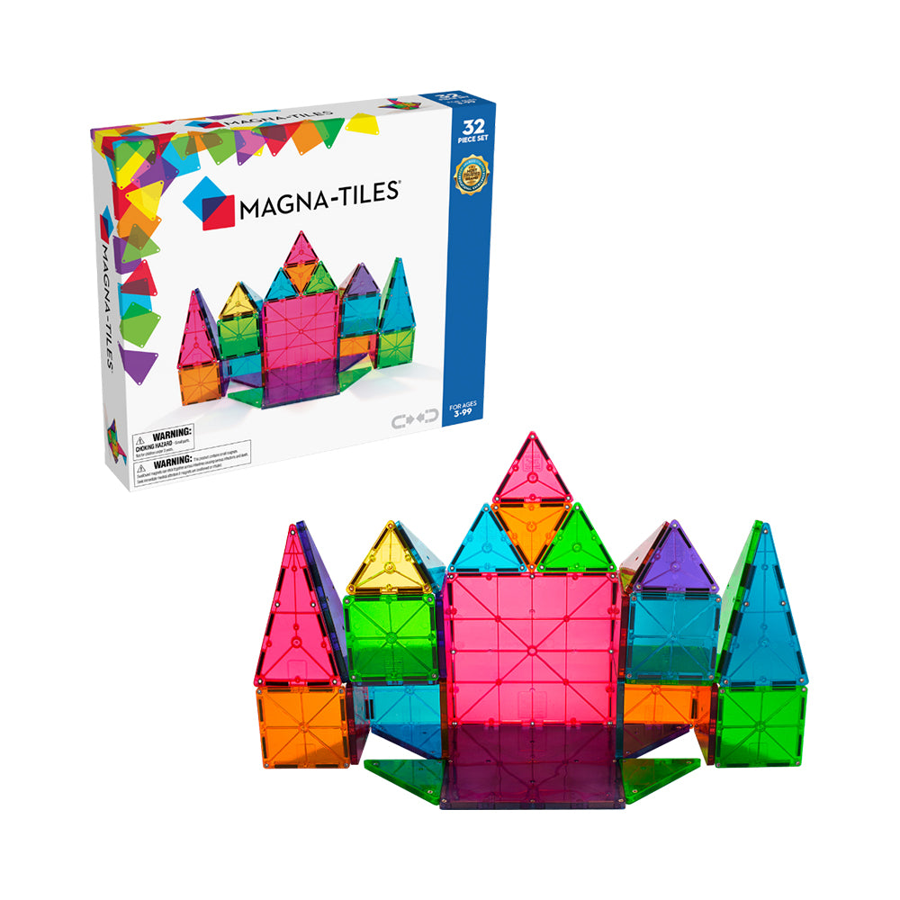 MAGNA-TILES Classic 32-Piece Magnetic Construction Set, The ORIGINAL Magnetic Building Brand