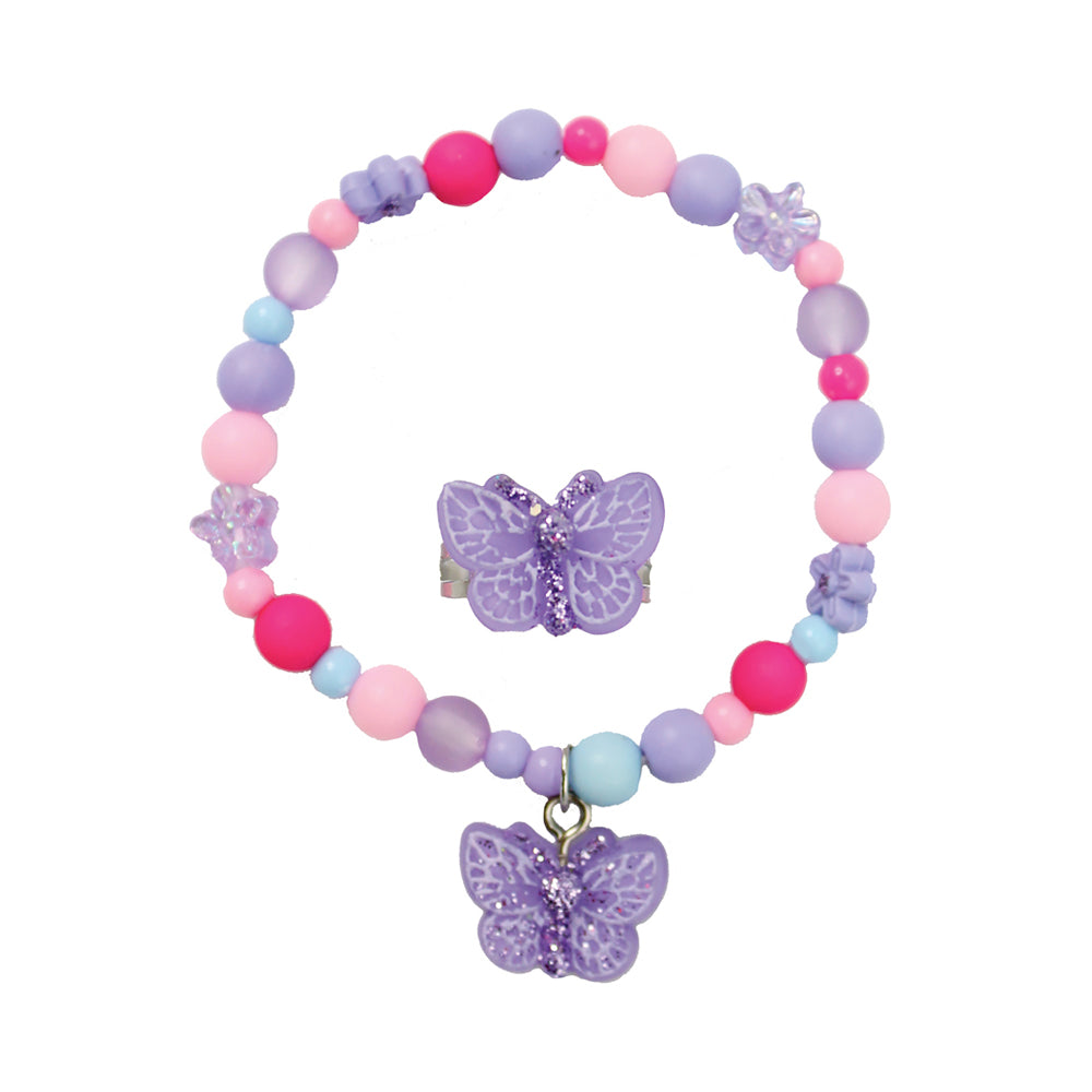 Great Pretenders Sparkle Butterfly Bracelet & Ring Set