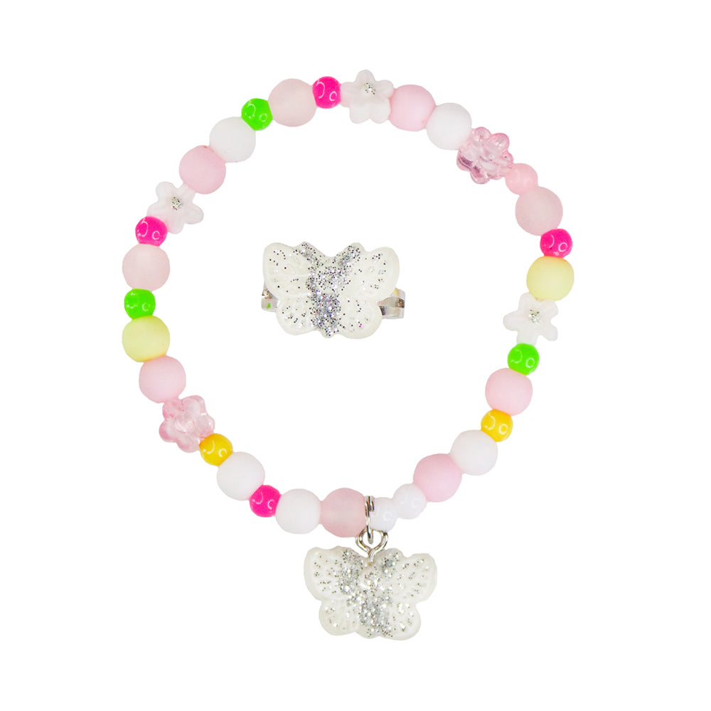 Great Pretenders Sparkle Butterfly Bracelet & Ring Set