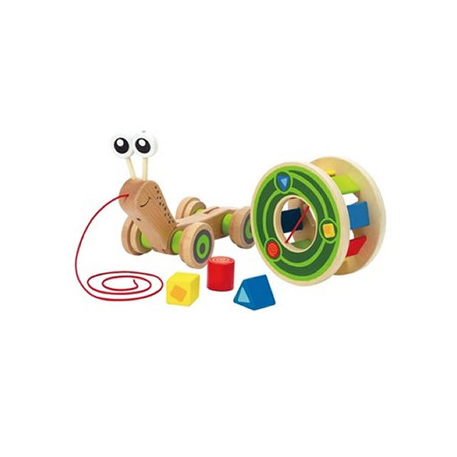 Hape Pull and Play Snail Shape Sorter Mastermind Toys