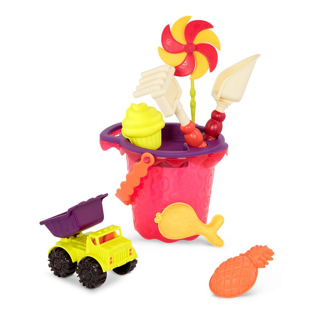 20" Truck And Medium Bucket - Tomato - Mastermind Toys___233064