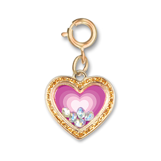 CHARM IT! Gold Heart Shaker Charm