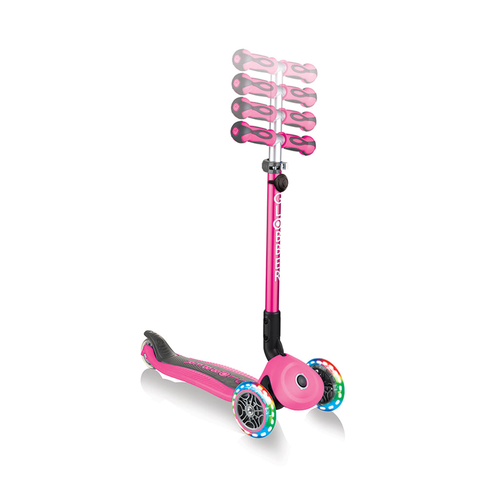 GLOBBER GO-UP Deluxe Lights Pink Scooter | Mastermind Toys