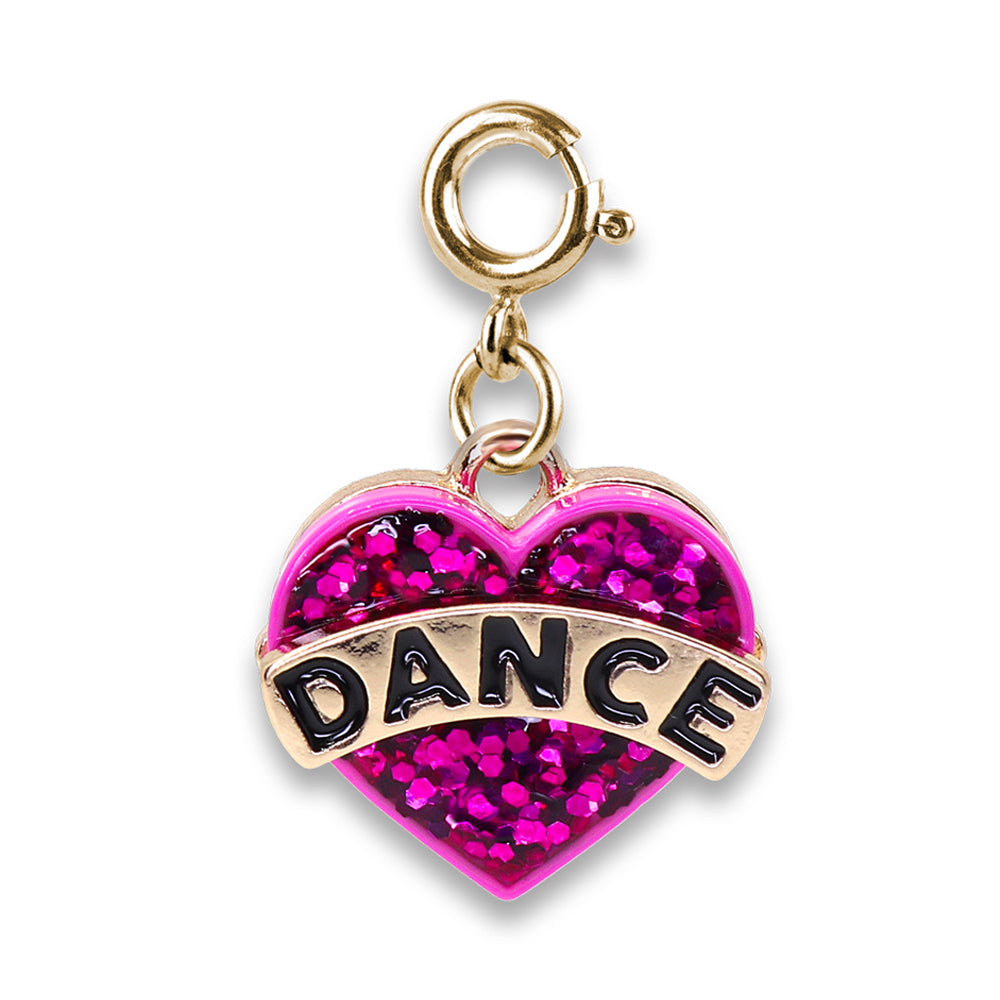 CHARM IT! Gold Glitter Dance Heart Charm