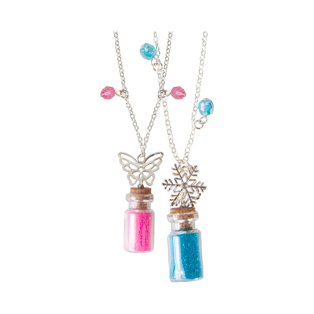 12pcs/lot Green Fairy Dust Necklace Pixie Dust Fantasy Jewelry Fairy Charm  Glass Bottle Pendant bronze tone - AliExpress