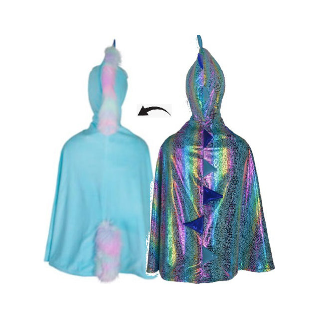 Great Pretenders Reversible Unicorn Dragon Cape, Size 5-6