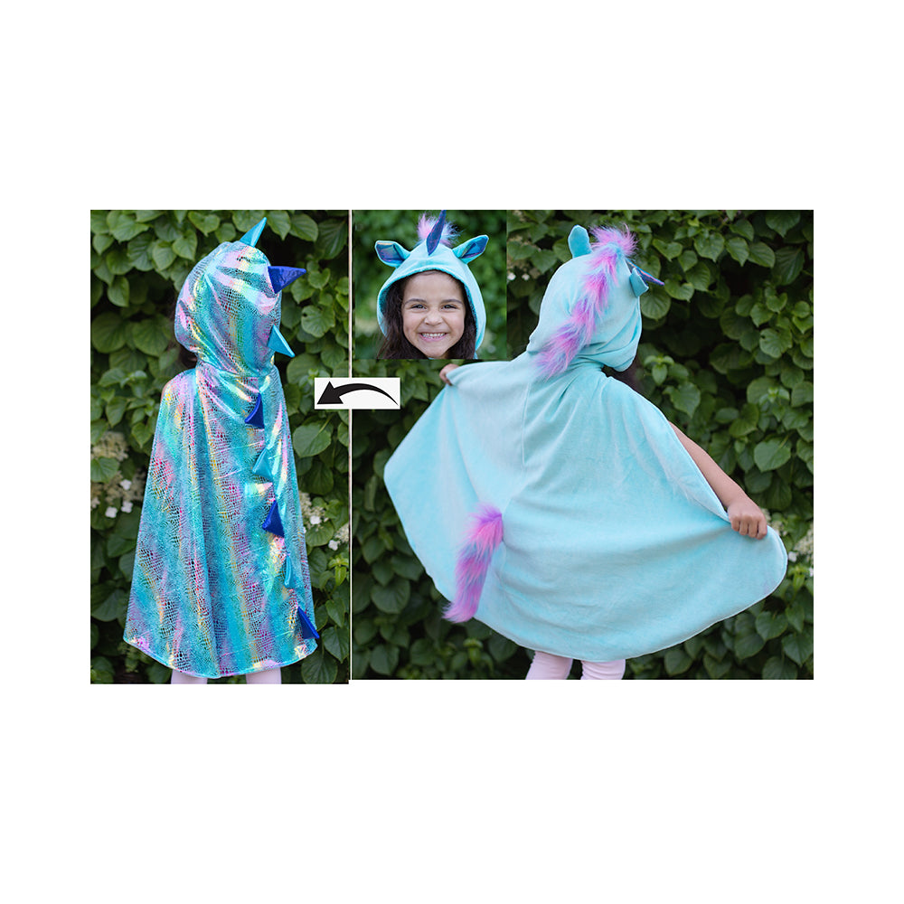 Great Pretenders Reversible Unicorn Dragon Cape, Size 5-6