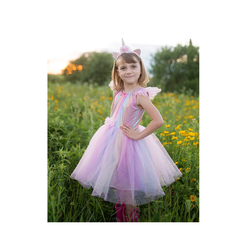 Great Pretenders Pink Unicorn Dress & Headband Age 5-6 - Mastermind Toys