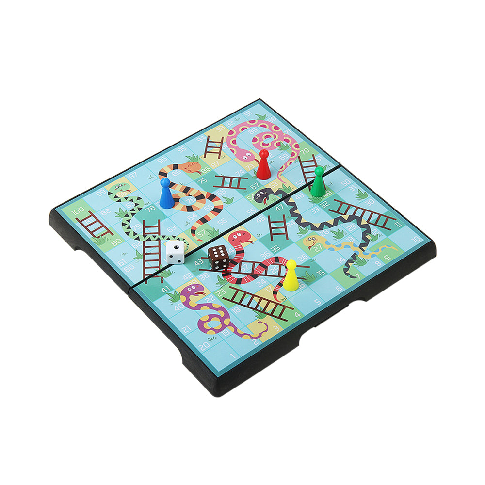 Mastermind Toys Magnetic Folding Snakes & Ladders Game