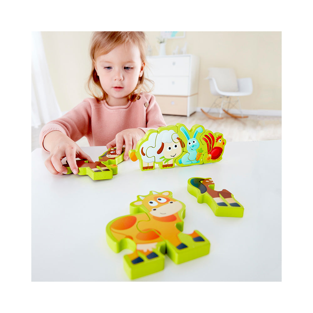 Hape Numbers & Farm Animals Wooden Puzzle