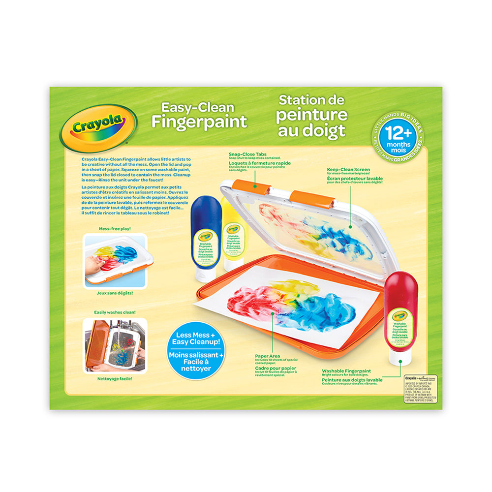 Crayola Easy-Clean Fingerpaint Set