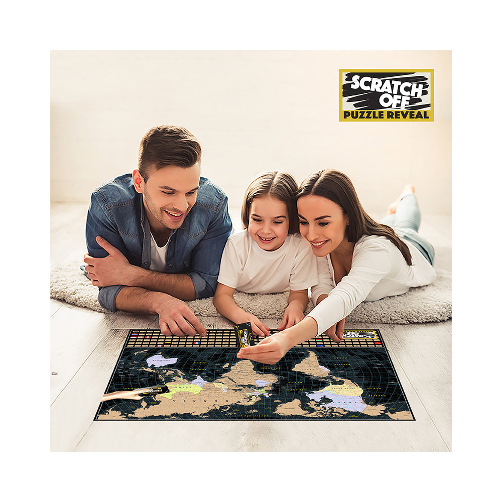 Scratch OFF World Travel Map 1000pc