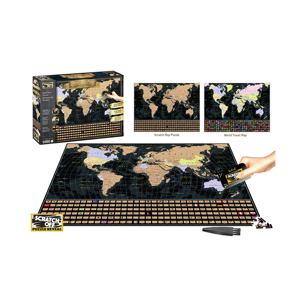 Scratch OFF World Travel Map 1000pc