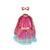 Great Pretenders Pink/Gold Super-Duper Tutu, Cape and Mask, Size 4-6