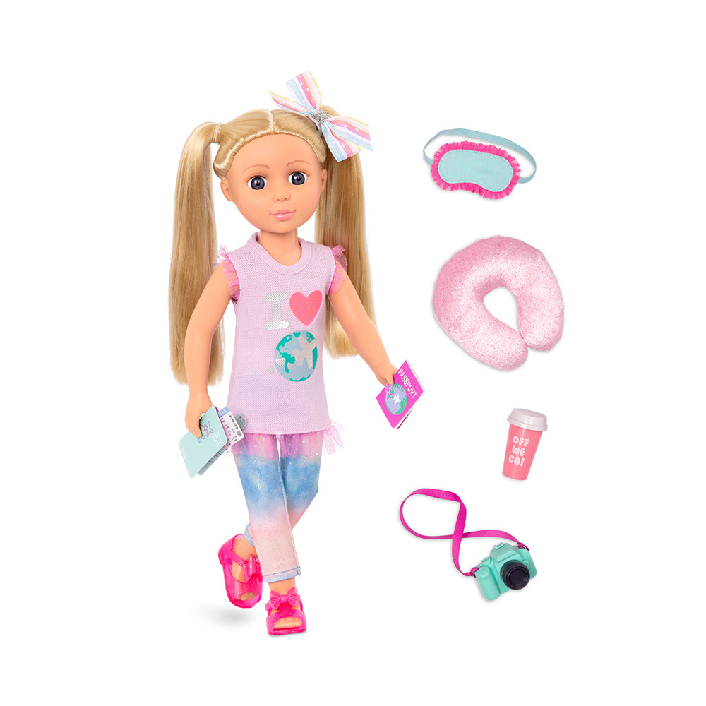 Glitter Girls Percy 14" Doll with Travel Accessories