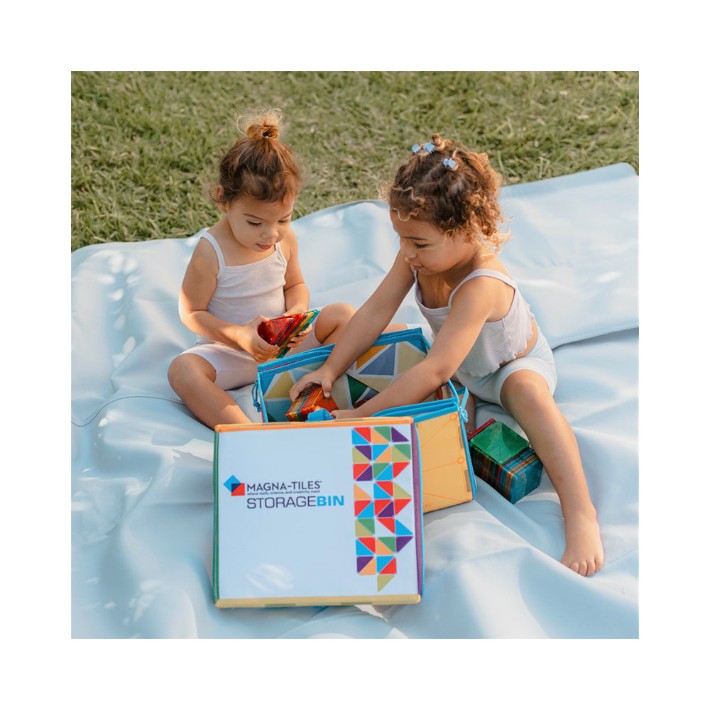 MAGNA-TILES Storage Bin & Interactive Play-Mat, The ORIGINAL Magnetic Building Brand