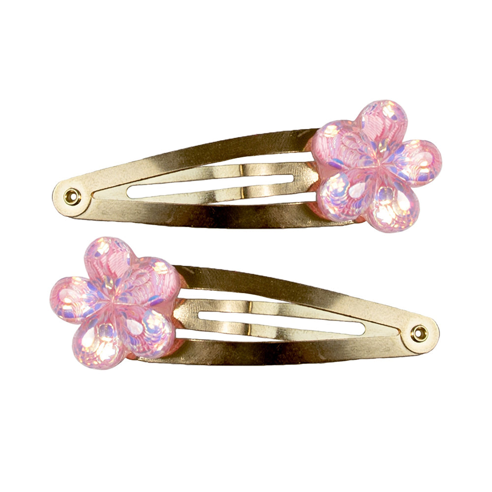 Great Pretenders Shimmer Flower Hairclips 2pc