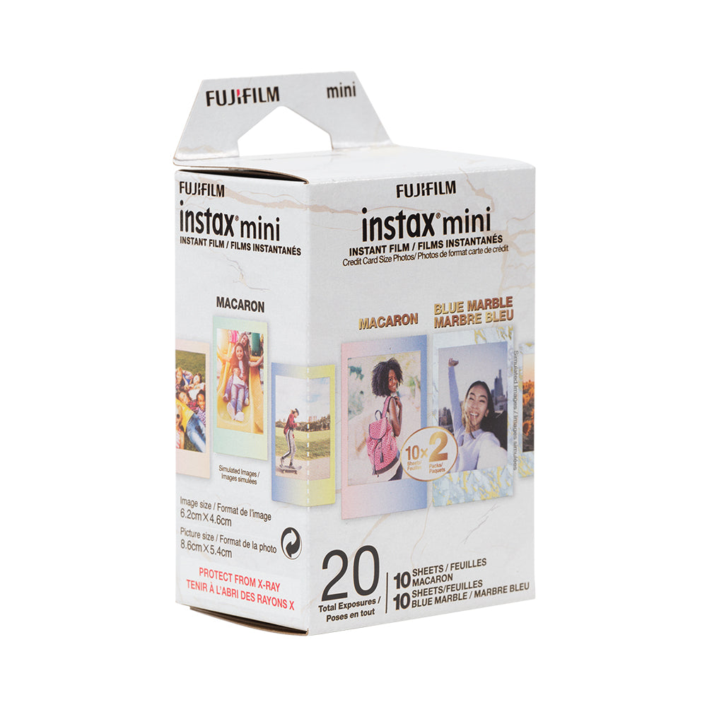 Fujifilm Instax Mini Instant Film Blue Marble and Macaron 20pk