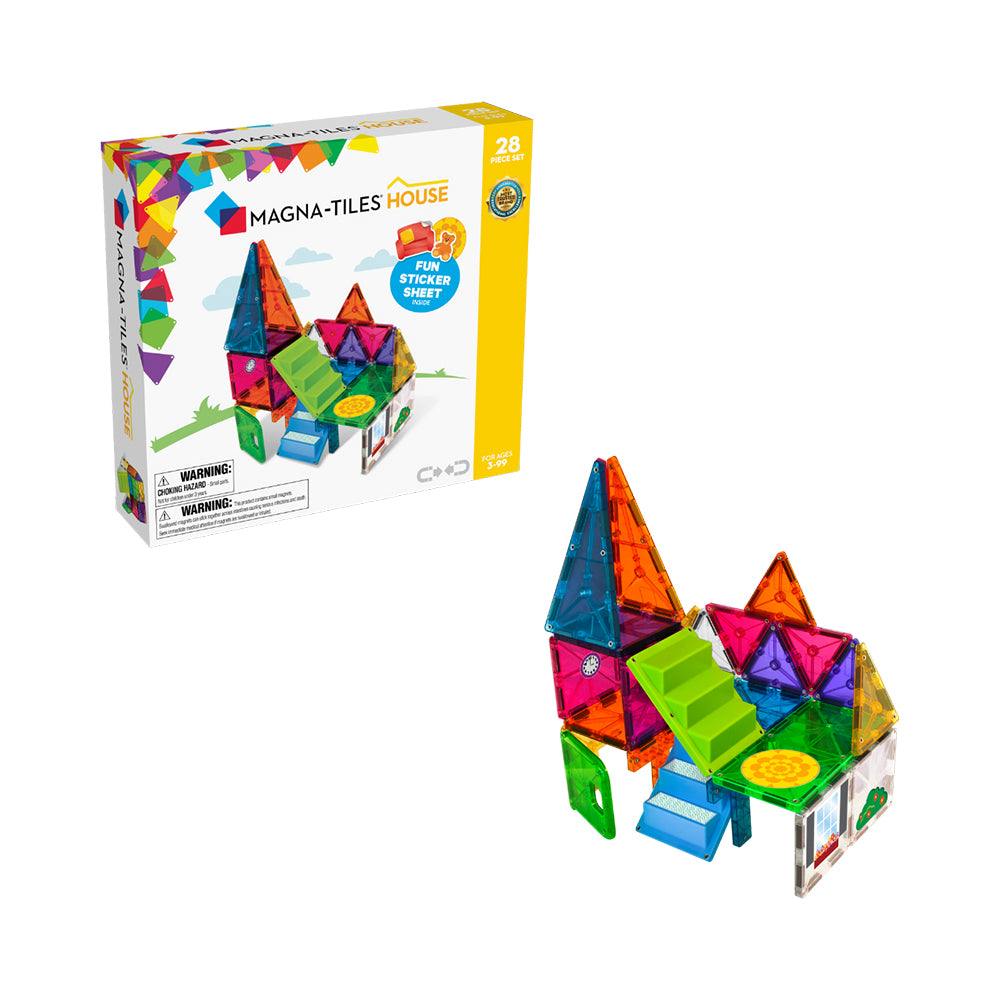 MAGNA-TILES House 28-Piece Magnetic Construction Set, The ORIGINAL Magnetic Building Brand