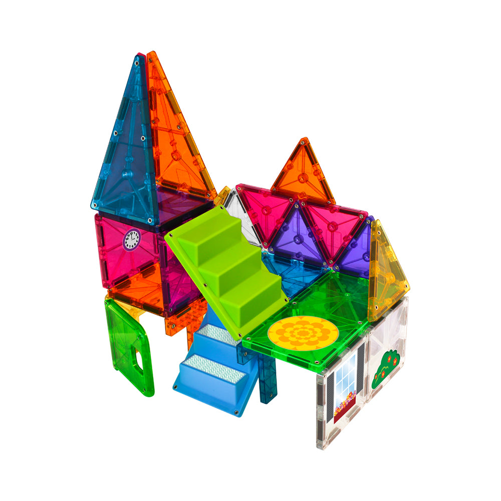 MAGNA-TILES House 28-Piece Magnetic Construction Set, The ORIGINAL Magnetic Building Brand