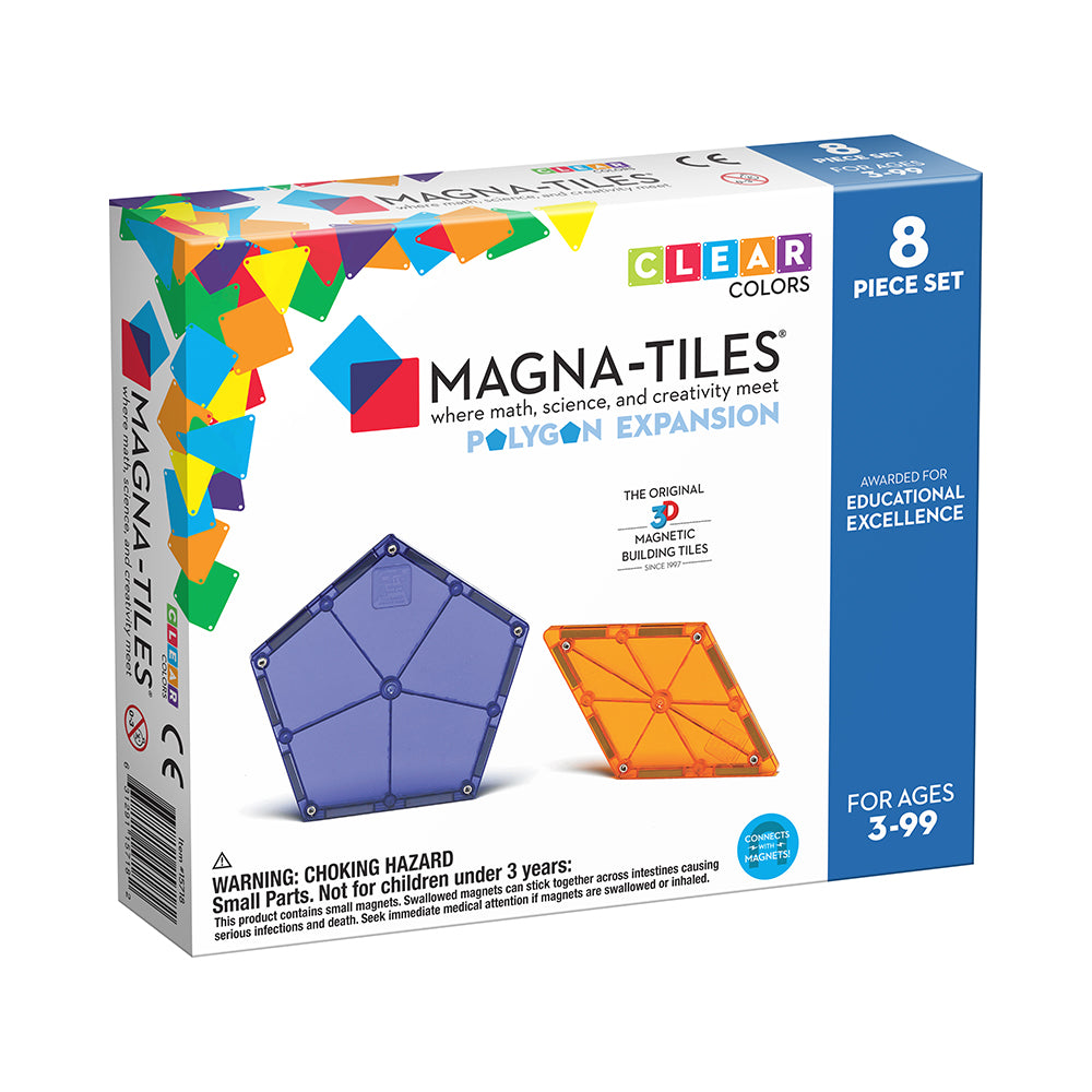 MAGNA-TILES Polygons 8-Piece Expansion Set, The ORIGINAL Magnetic