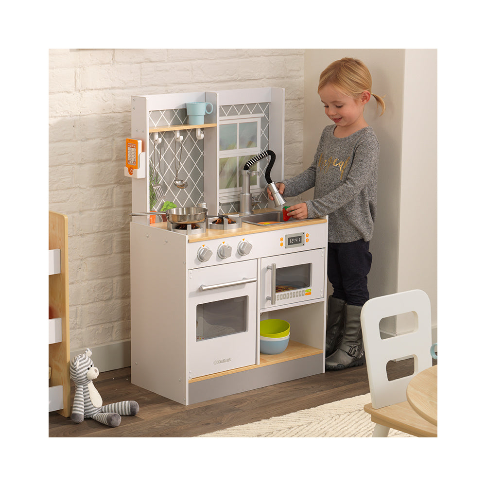 Kidkraft let's cook 2024 wooden play kitchen