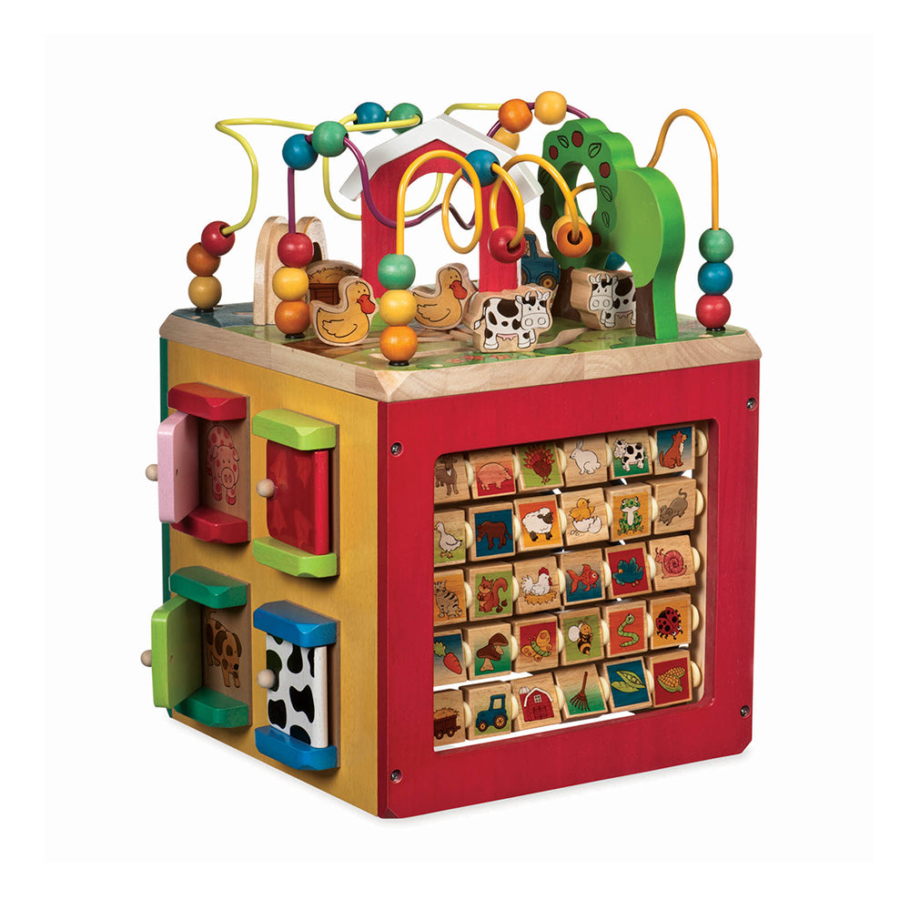 Battat Wooden Farm Activity Cube