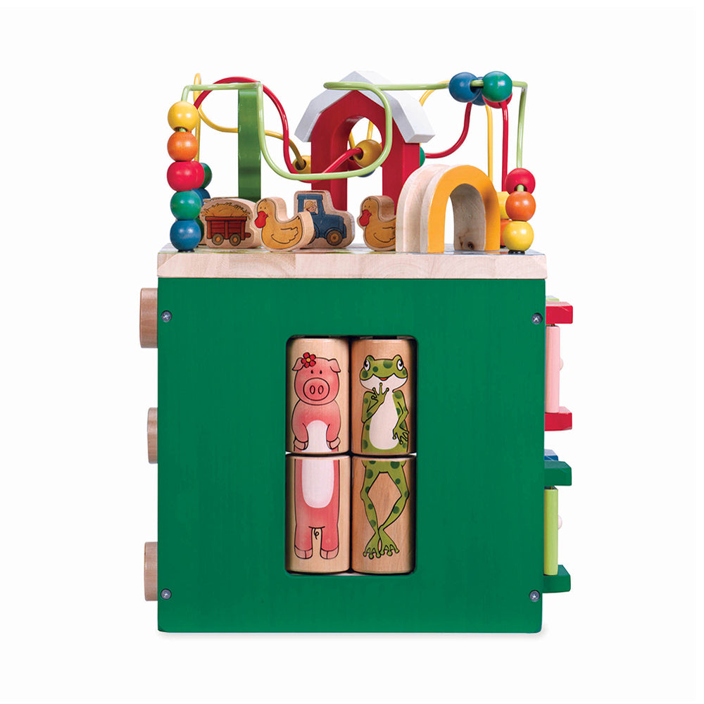 Battat Wooden Farm Activity Cube