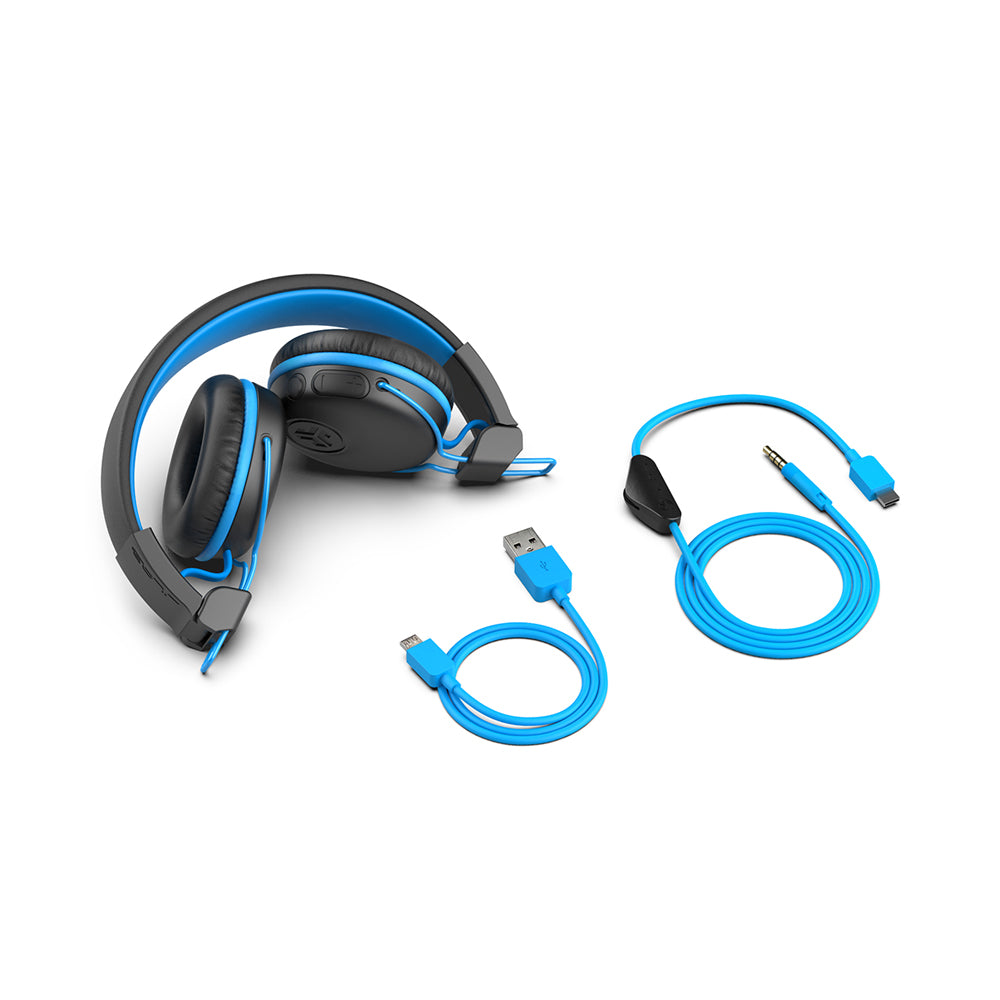 JLab JBuddies Black and Blue Kids Play Gaming Wireless Headphones