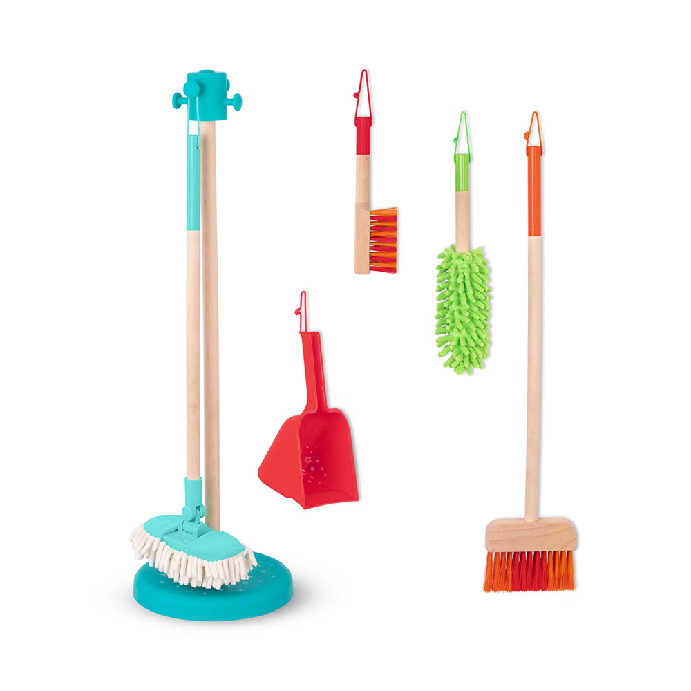 B. toys Wooden Cleaning Toys Clean 'n' Play