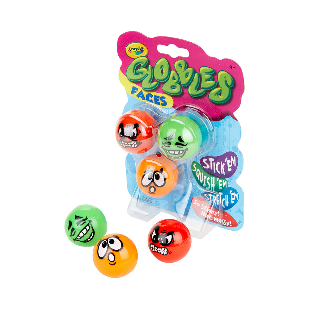 Crayola Globbles Faces Squeeze Balls 3pk Assorted