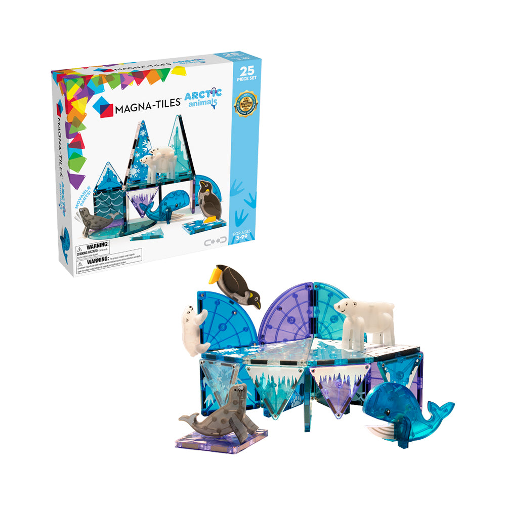 MAGNA-TILES Arctic Animals 25-Piece Magnetic Construction Set, The ORIGINAL Magnetic Building Brand