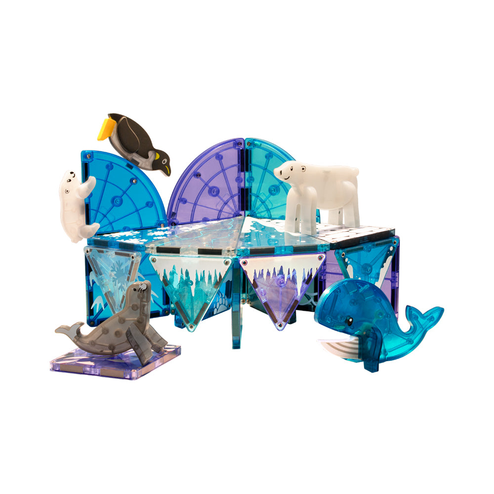 MAGNA-TILES Arctic Animals 25-Piece Magnetic Construction Set, The ORIGINAL Magnetic Building Brand