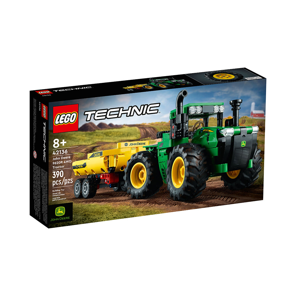 LEGO Technic John Deere 9620R 4WD Tractor 42136 Model Building Kit (390 Pieces)