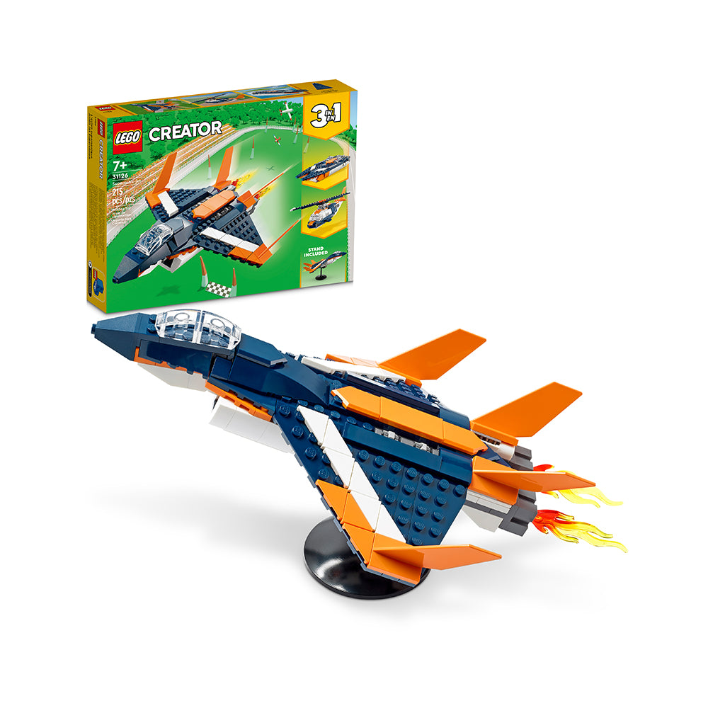 LEGO Creator 3-in-1 Supersonic-jet 31126 Building Kit (215 Pieces)