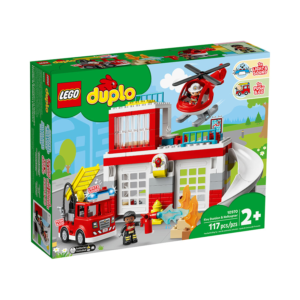 LEGO DUPLO Rescue Fire Station & Helicopter 10970 Building Toy