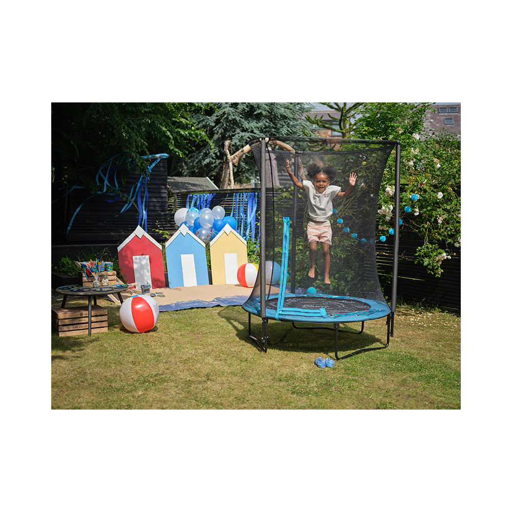 4.5 ft clearance trampoline with enclosure