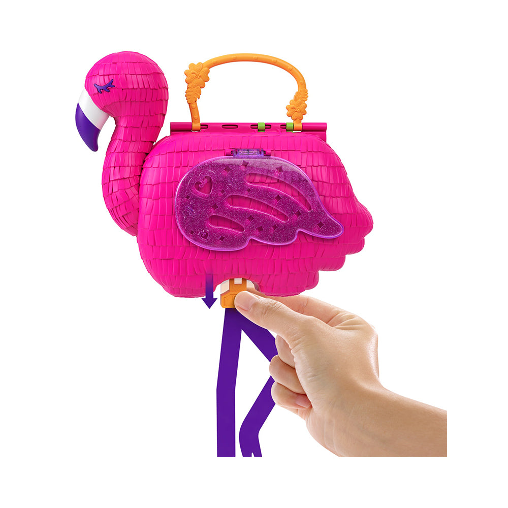 Polly Pocket Mini Toys | Compact Playset And 2 Dolls |Flamingo Party