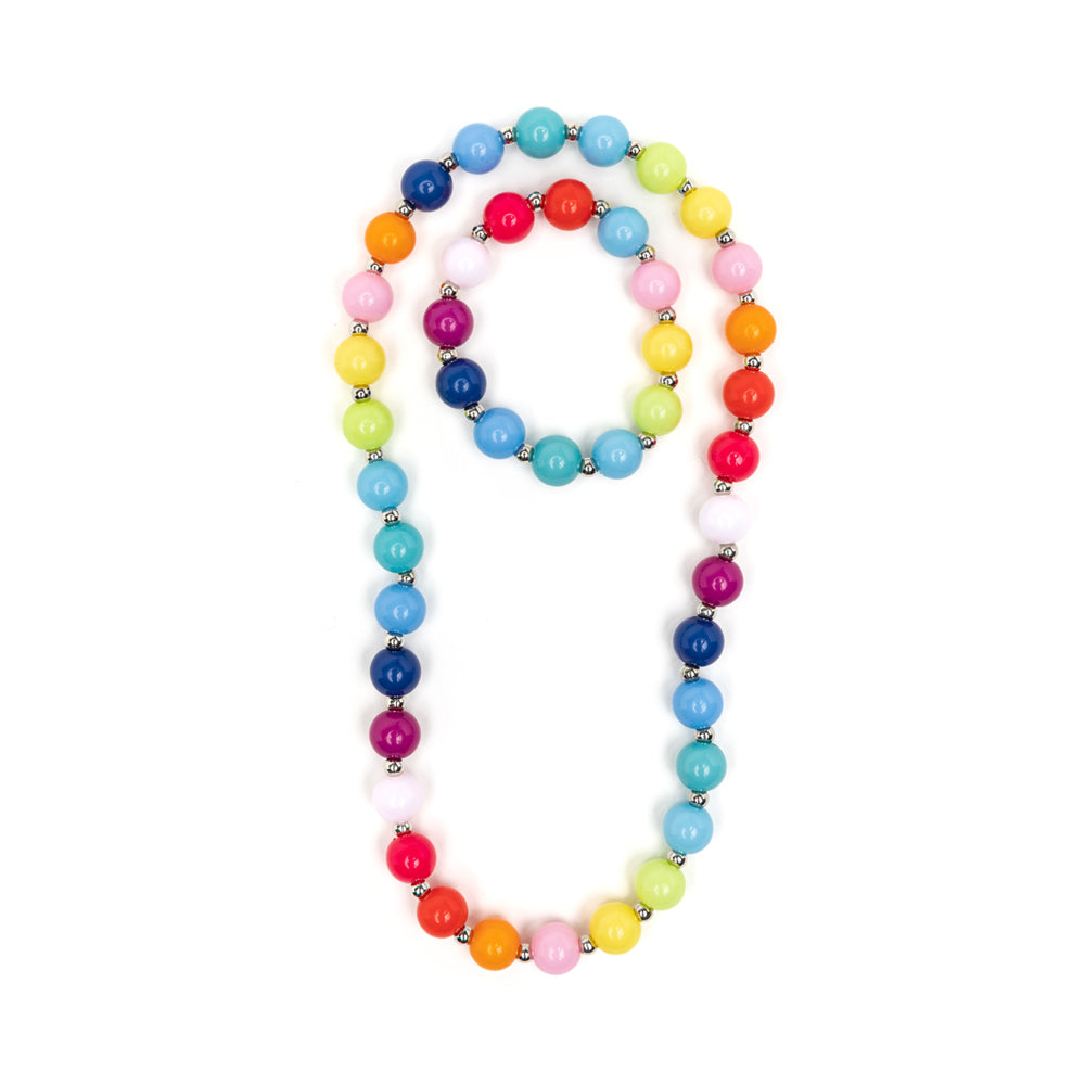 Beaded Bubblegum Necklace and Bracelet Set