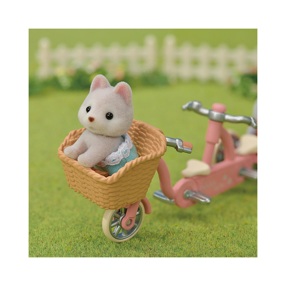 Calico Critters Husky Sister & Brother Tandem Cycling Set