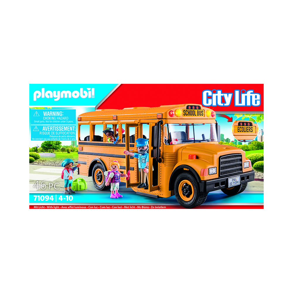  Playmobil School Bus Vehicle Playset : Toys & Games