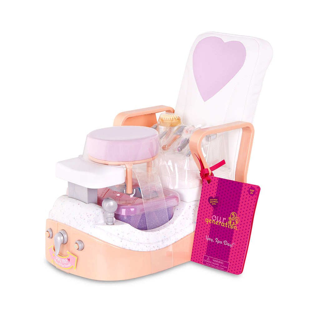 American girl online doll spa set