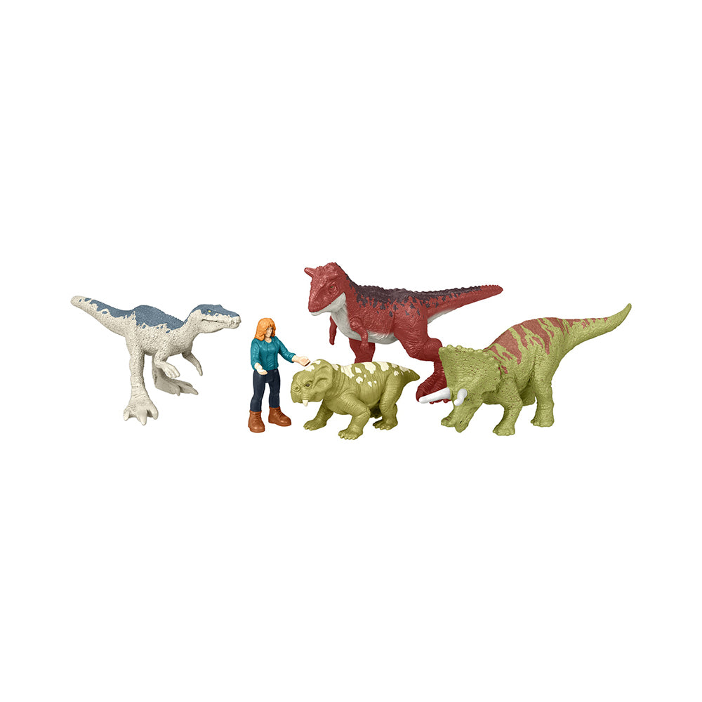 Mattel jurassic world mini action clearance dino