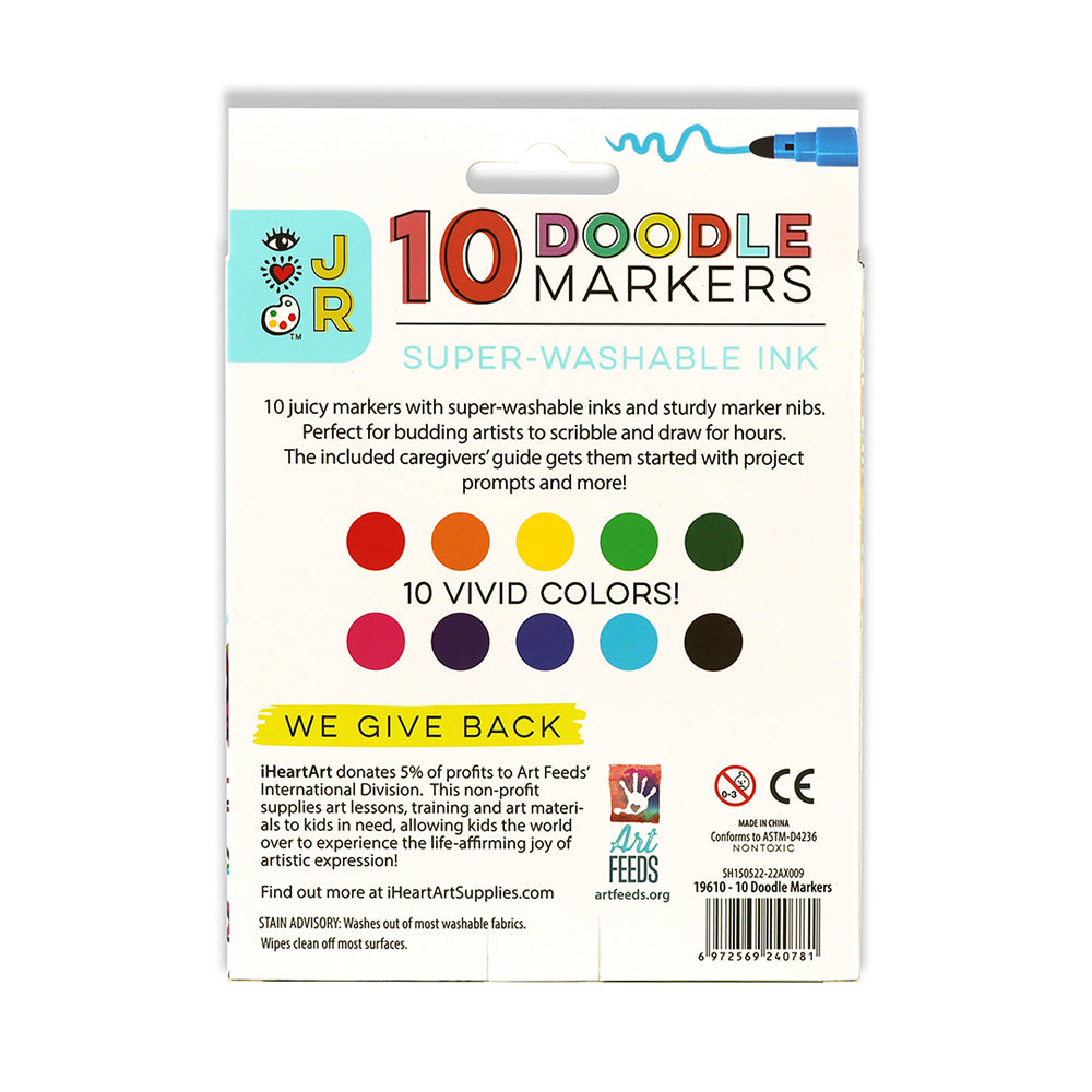 JR 10 Super Washable Doodle Markers