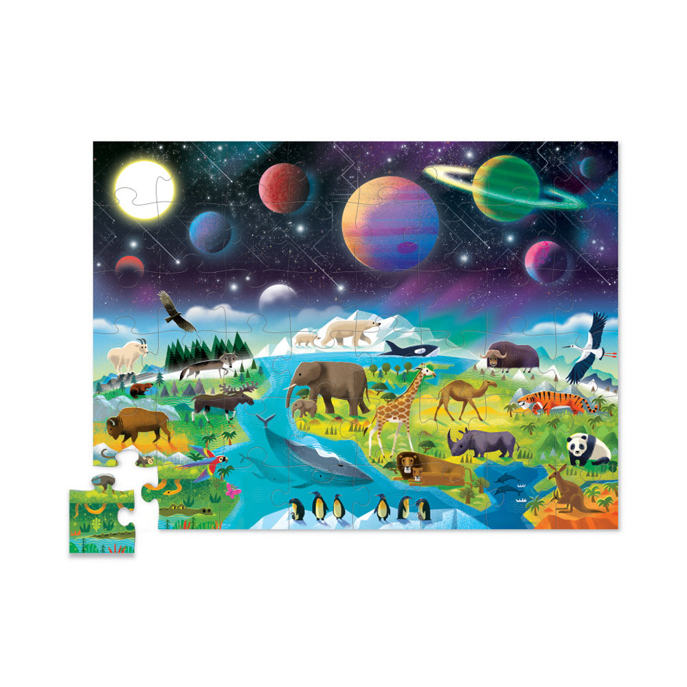 Crocodile Creek Above and Below Earth & Space 48pc Puzzle