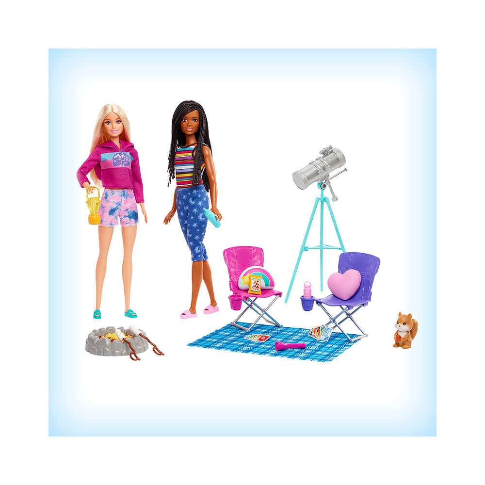 Barbie doll 2024 camping set