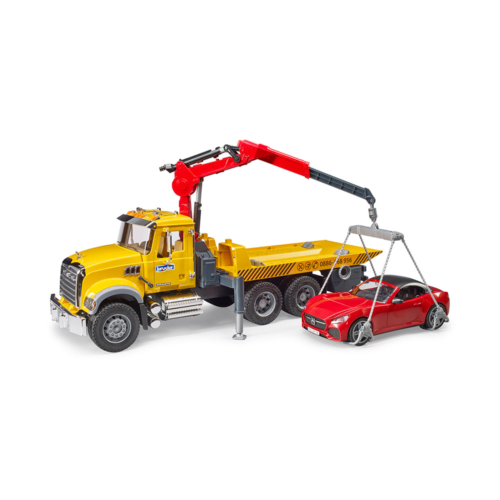 Bruder MACK Granite Tow Truck with Roadster