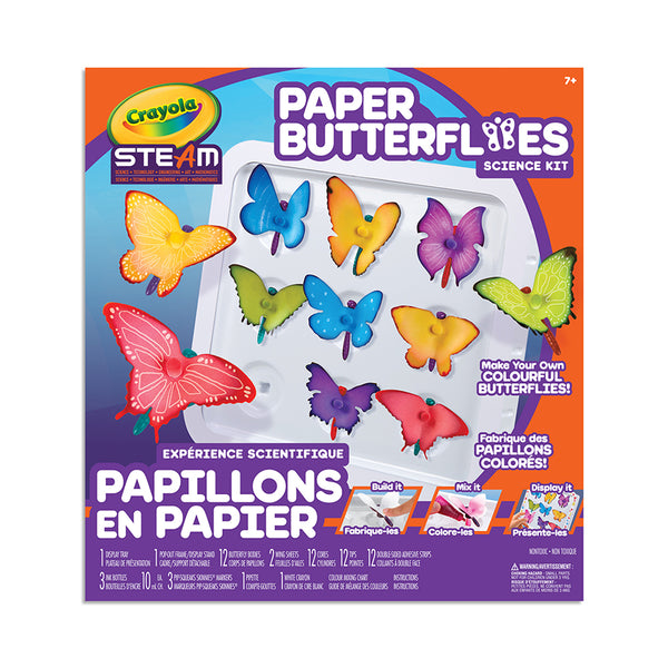 Crayola Paper Butterfly Science Kit, STEAM Toy, Gift for Kids, Ages 7, 8,  9, 10
