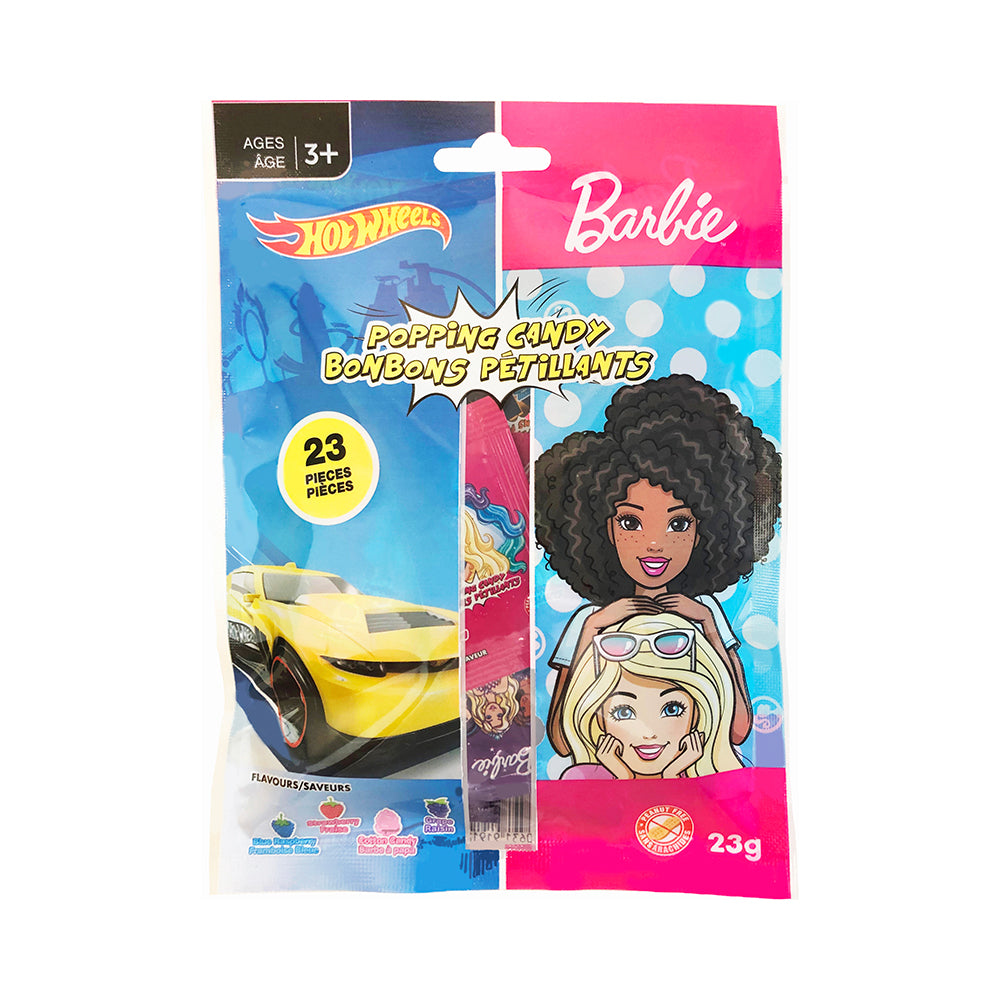 Barbie and Hot Wheels Popping Candy