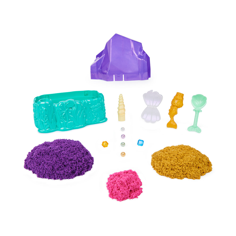 Kinetic Sand Mermaid Crystal Playset for Kids, Sensory Toy, Bilingual, Ages  3+